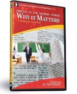 Origins in the Modern World: Why it Matters. A Generation Destroyed DVD by Dr. Carl Wieland | CMI - Apologetics DVDs