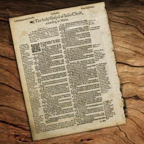 Genuine 1614 Geneva Bible Page with