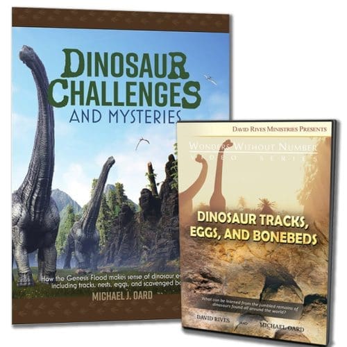 Dinosaur Challenges Book and DVD Set with Michael Oard and David Rives