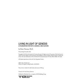 Living in the Light of Genesis 2