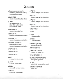 Behold the King Characters