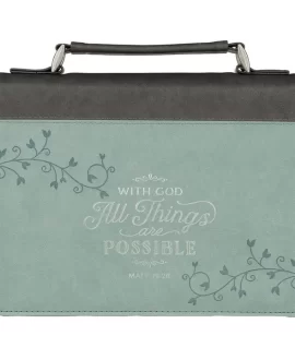 All Things Are Possible Classic Faux Leather Bible Cover